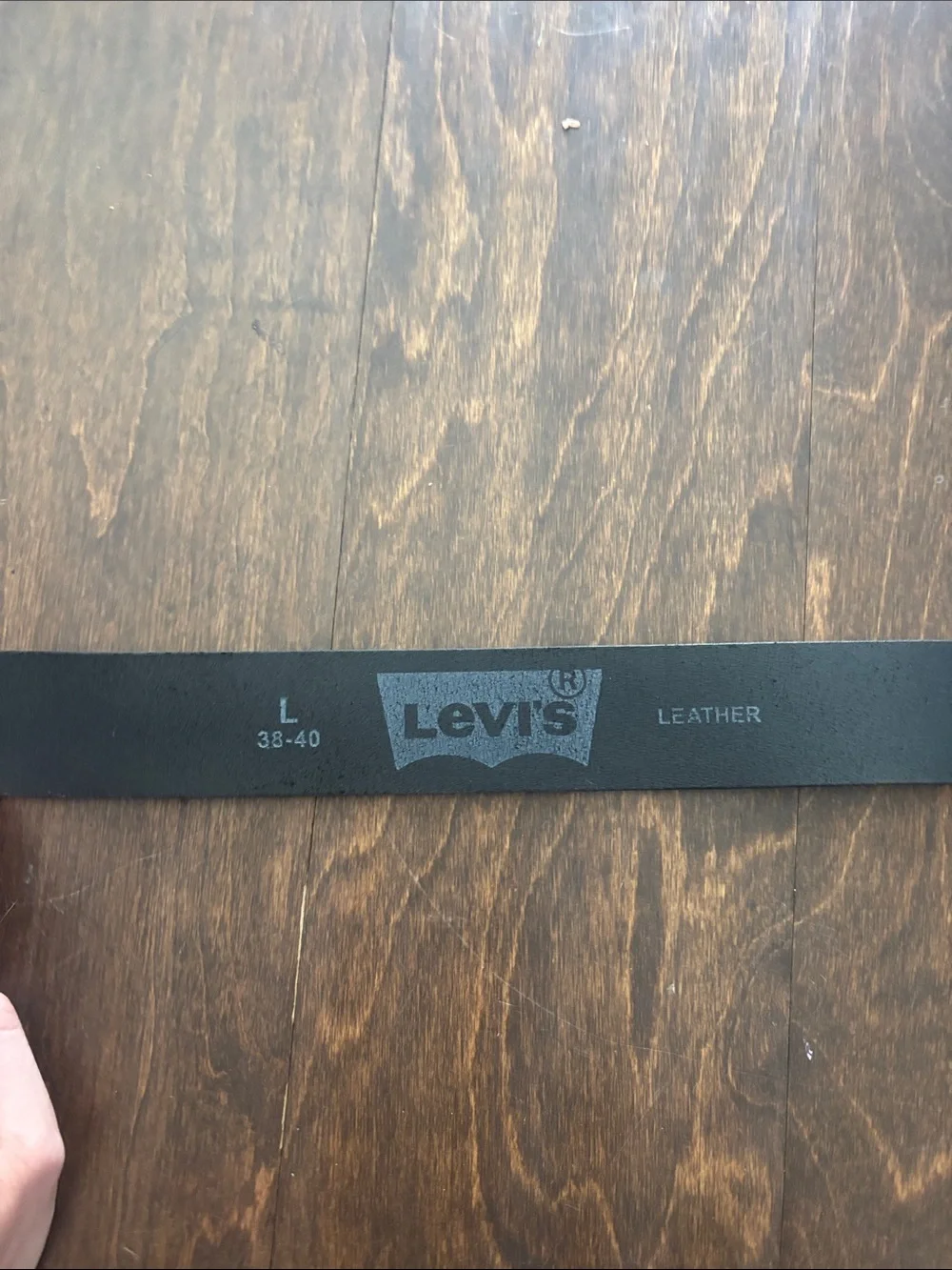 Levi's Black Leather Belt with Silver Snap